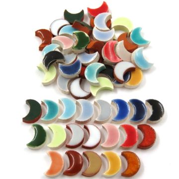 8mm Mini Moon: Multicolore Mix (500pcs)