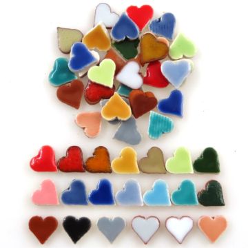 8mm Mini Hearts: Multicolore Mix (500pcs)
