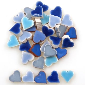 8mm Mini Hearts: Bleu Mix (500pcs)
